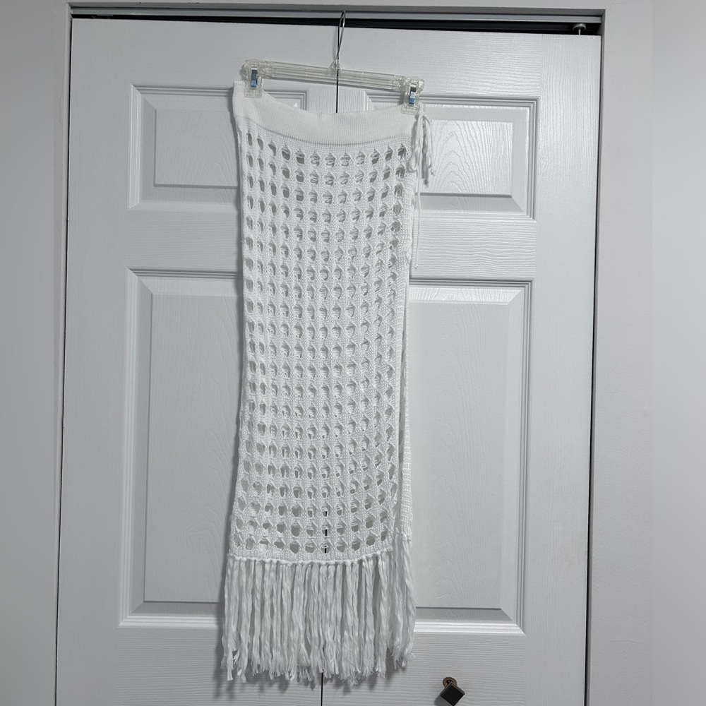 White Swim Coverup Skirt